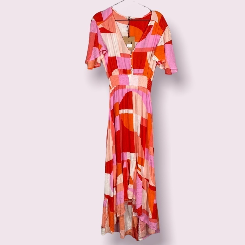 Abel the label multicolor colorblock dress - Picture 1 of 8